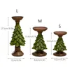 Kaarshouders Hars Kerstboom Kaarshouder Beeldjes Kerstdecoratie Kandelaar Ambachtelijk Interieur Woonkamer Desktop Decor Item 231114