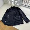 Giacca da uomo risvolto autunno inverno moda windbreaker chiusura con cerniera cappotto metallico nylon ricamato solare solare vestiti tuta sportiva camicie lunghe magliette