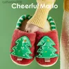 BeQeuewll Pantoufles d'hiver pour bébé et enfant - Arbre de Noël - Pantoufles chaudes et moelleuses en peluche - Chaussures de maison antidérapantes pour tout-petits - Intérieur et extérieur - L231114