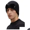 Chapéus cachecóis conjuntos designer duas lentes óculos óculos gorros homens chapéus de malha skl bonés ao ar livre mulheres unie inverno beanie preto cinza bo otfs5