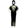 Ethnic Clothing Traditional Embroidery 2023 African Dress For Women Muslim Loose Abayas Arabic Robe With Scarf Summer Jilbab Caftan Gown