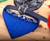 Collier en cuir pour chien et chat, réglable, en plomb, écharpe Bandana, mélange de colliers en PU, décoration