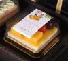 투명한 플라스틱 케이크 박스 스퀘어 케이크 케이크 케이크 디저트 빵집 선물 포장 박스 음식 용기 도매 12*12*6cm
