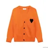 SWEATER AMIS AM I Cardigan Designer Amiparis Knit Men kobiety Frence Sweat Hoodie Jumper Big Coeur Heart Love Jacquard 2024 Spring Casual Streetwear Lis4