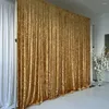 Party Decoration 2023 Arrival Crushed Velvet 3m Hx 3mW Gold Home Using Curtain Drape Wedding Backdrop