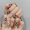 False Nails 24PCS Wearable Nail Art Patch Finished Detachable Patterned Accessories