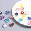 Pendanthalsband 19x18mm Love Heart Square Shape Acrylic Transparent Charms för smycken Making Halsbandörhängen Handgjorda tillbehör