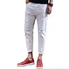 Herenbroek Witte jeans mannen scheurden harem denim noodlijden broek lente zomer mannelijk plus maat 38 40 42 jongens cowboybroek 230414