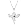 Pendant Necklaces Fashion Angel Necklace For Women Men DIY Cute Stainless Steel Guardian Jewelry Party Birthday Gifts