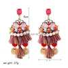 Dangle Lustre Nouvelle Arrivée Colorf Long Gland Boucles D'oreilles En Alliage De Métal Simatedpearl Stud Vintage Déclaration Femmes Bijoux Gif Dhgarden Dhfjp