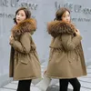 Womens Down Parkas Winter Jacket Women Casual Coat Long Female Warm Wool Liner Hooded Parka Snow Wear Padded Outwear 231114