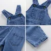 Salopette Petits garçons Combinaison Jeans décontractés mode enfants vêtements d'automne couleur unie enfant en bas âge Denim salopette bébé garçon pantalon jarretelle pantalon 230414