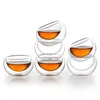 Tumblers Double Walled Glass Tea Cup 50ml6pcs Dubbelskikt Glaste pint 230413