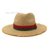 Mode Fedora Strooien Hoed Outdoor Reizen Vakantie Zonnescherm Panama Jazz Stro Strand Cap Mannen Vrouwen Zonbescherming Grote Rand Hoed