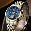 Wristwatches LIGE Mens Watches Top Brand Luxury Original Waterproof Quartz Watch for Man Gold Skeleton Style 24Hour Moon Phase Luminous Clock 231114
