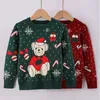 Sets Children's Clothes Autumn and Winter Boys and Girls Christmas Sweater Cartoon Elk Kintted Sweater 231114