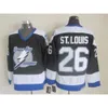 SJ Vintage TAMPA BAY 26 Martin St. 4 Vincent Lecavalier LIGHING Hockey Jerseys Mens Black White Ed Jersey M-XXXL