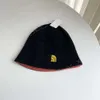 North Beanie Designer mit höchster Qualität Hut Herbst und Winter Erwachsener Buchstaben Sticker gestrickter Hut doppelseitig mit Wollhut Reiten Kaltschutz