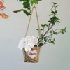 Decorative Flowers Wild Flower Door Basket Spring And Summer Wreath Welcome Love Sign Porch Christmas Outdoor Decorations