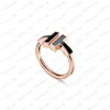 Luxo Rose Gold Gold Diamond Diamond Split Colored Stainless Steel Ring Ring Designer casal Jóias Love Ring Women Women Gift Engagem