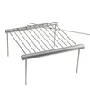 BBQ Tools Accessoires Proteerbare Mini Pocket Grill draagbare roestvrijstalen vouwbarbecue voor thuispark Gebruik 2 230414