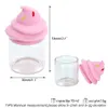 Bouteille en verre en forme de crème glacée avec capuchon en silicone 15 ml Conteneur en silicone Contenants de cire antiadhésifs Pots de boîte Pot de stockage d'outil Dab Couvercle de support d'huile Cosmétique Herbe sèche DHL