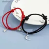 Perlen 2 Stücke Mode Stern Mond Magnetische Anhänger Paar Armbänder für Frauen Handgemachte Seil Kette Armband Freundschaft Minimalistischen SchmuckL24213