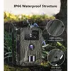 Hunting Cameras Outdoor Hunting Trail Camera 36MP 2.7K Wild Animal Detector HD Waterproof Monitoring Infrared Cam Night Vision Po Trap 231113