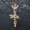 Designer Hip hop Collana a catena cubana lucida Catena di ghiaccio Ciondolo croce punk pieno di diamanti Moissanite regali di gioielli da ballo per uomini e donne