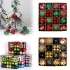 Weihnachtsdekorationen 1Box Kugeln 2023 Baumschmuck Kugel Weihnachten hängende Anhänger Home Party Dekor Jahr Geschenk Noel Navidad 231113