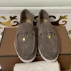 LP 플랫 젖소 신발 디자이너 Low Top Loafers 남성 여성 야외 옥스포드 캐주얼 신발