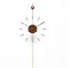 Väggklockor nordisk design modern hemmetall minimalistisk klockkonst dekoration vardagsrum sylt dindande dekorera föremål