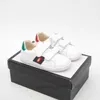 HQ24 Kids Shoes Italy Bee Casual girls boys star White Flat Leather Shoe Green Red Stripe Embroidered chirdren sport gglies Snake size 2435 s3 J5M8 3I7F GVRG 9L2 E1 WSDV