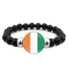 Tillverkare elfenbenskustkarta charm Cote d'Ivoire flagga Inspirerande hänge halsband armband örhängen nyckelkedjan smyckesuppsättning