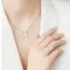 Z1gc Pendant Necklaces Four Leaf Clover Necklace Natural Shell Gemstone 925 Silver Designer for Woman T0p Advanced Materials European Size Jewelry Diamond An