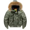 Hommes vers le bas Parkas col de fourrure détachable vestes d'hiver hommes rembourrage épais avec chapeau manteau Bomber veste homme vêtements courts Streetwear 231114