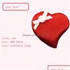 Sieradenboxen Love Ring Box Red Satin Birthday Fashion Mode Hoogte -cadeau Drop Delivery Packaging Display Dhgarden DHHJK