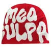 Mea Culpa Hat Designer Womens Beanie Culpas Winter Bonnet Big Lettered CappelliカジュアルサーマルファッションスカルキャップメンズマルチカラーMZ09