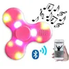 スピニングトップLED Bluetooth Music Fidget Crystal Spinner Finger Hand Tri Handspinner edc Toy Decpression Toys in Retail Box Drop dedhdgm