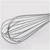 Egg Tools Stainless Steel Balloon Wire Whisk Blending Whisking Beating Stirring Beater Durable 4 Sizes 6-Inch/8-Inch/10-Inch/12-Inch H Ot6Ka