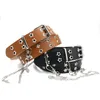 Belts All-match Pants Chain Double Layer Jeans Belt Casual Accessories Female Waistband PU Leather Korean Waist Strap