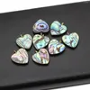 Pendant Necklaces Natural Abalone Shell Heart Square Round Water Drop Oval Freshwater Charms For Jewelry Making DIY