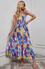 Women's Party Dresses 2023 Summer Bohemian Floral Printed Strapless Beach Party Long Maxi Dress
