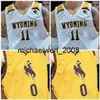 Mich28 NCAA College Wyoming Cowboys Basketball Jersey 14 Austin Mueller 22 Kenny Foster 23 Kwane Marble II Customed Sched