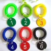 Key Rings Bracelet Coil Keychain Plastic Spring Key Chain Ring Holder Wristband El Bathroom Supermarket Storage Hand With Digital Numb Dhfrc