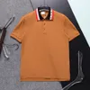 Summer Mens Stylist Polo T-shirt Golf Polos for Men Clothes Short Sleeve Fashion Casual Lapel Letter Print T-Shirt Loose Tops