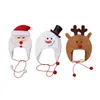 Christmas Decorations Born Infant Kid Baby Boys Girls Hats Soft Reindeer Snowman Santa Claus Print Casual Fitted Caps
