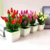 Simulation de fleurs décoratives bonsaï, plantes artificielles attrayantes en pot exquises pour la décoration