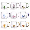 Tumblers Cartoon Animal Shape Glass Home Cute High Borosilicate Single Layer Cup Living Room With Guests Juice Cold Drop Delivery Home Dhvca