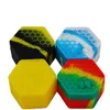 Récipient en Silicone hexagonal d'abeille de couleur riche, récipient en Silicone pour huile, cire, pots en Silicone Dab 12 LL